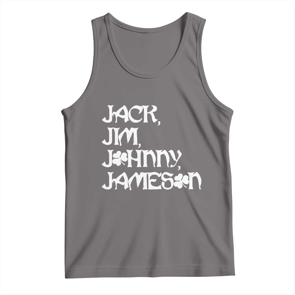 Jack Jim Johnny Jameson St Patricks Day Whiskey Shamrock Tank Top