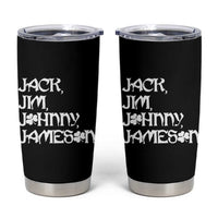 Jack Jim Johnny Jameson St Patricks Day Whiskey Shamrock Tumbler Cup