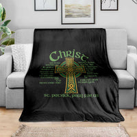 Christ St Patrick Pray For Us Christian Catholic Religious Celtic Cross Throw Blanket