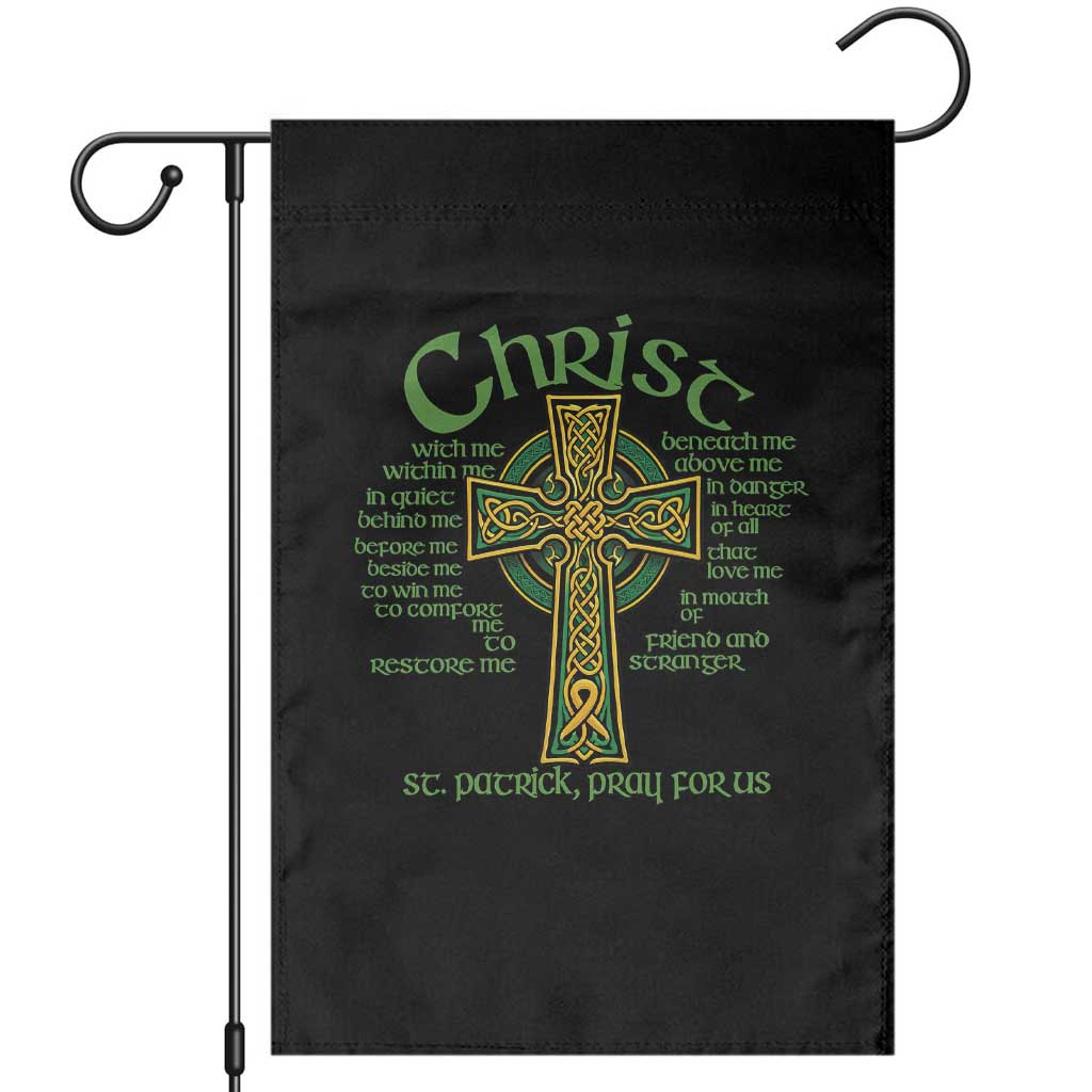 Christ St Patrick Pray For Us Christian Catholic Religious Celtic Cross Garden Flag