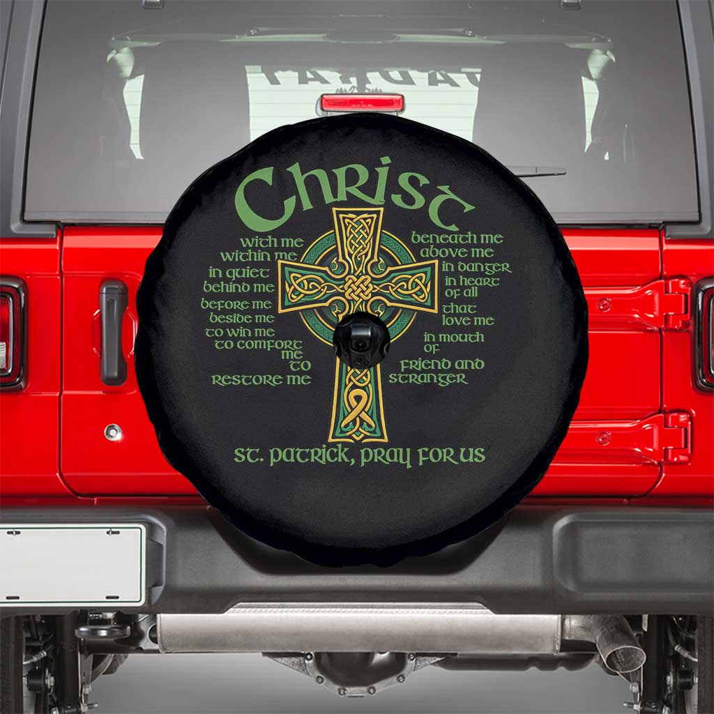 Christ St Patrick Pray For Us Christian Catholic Religious Celtic Cross Spare Tire Cover