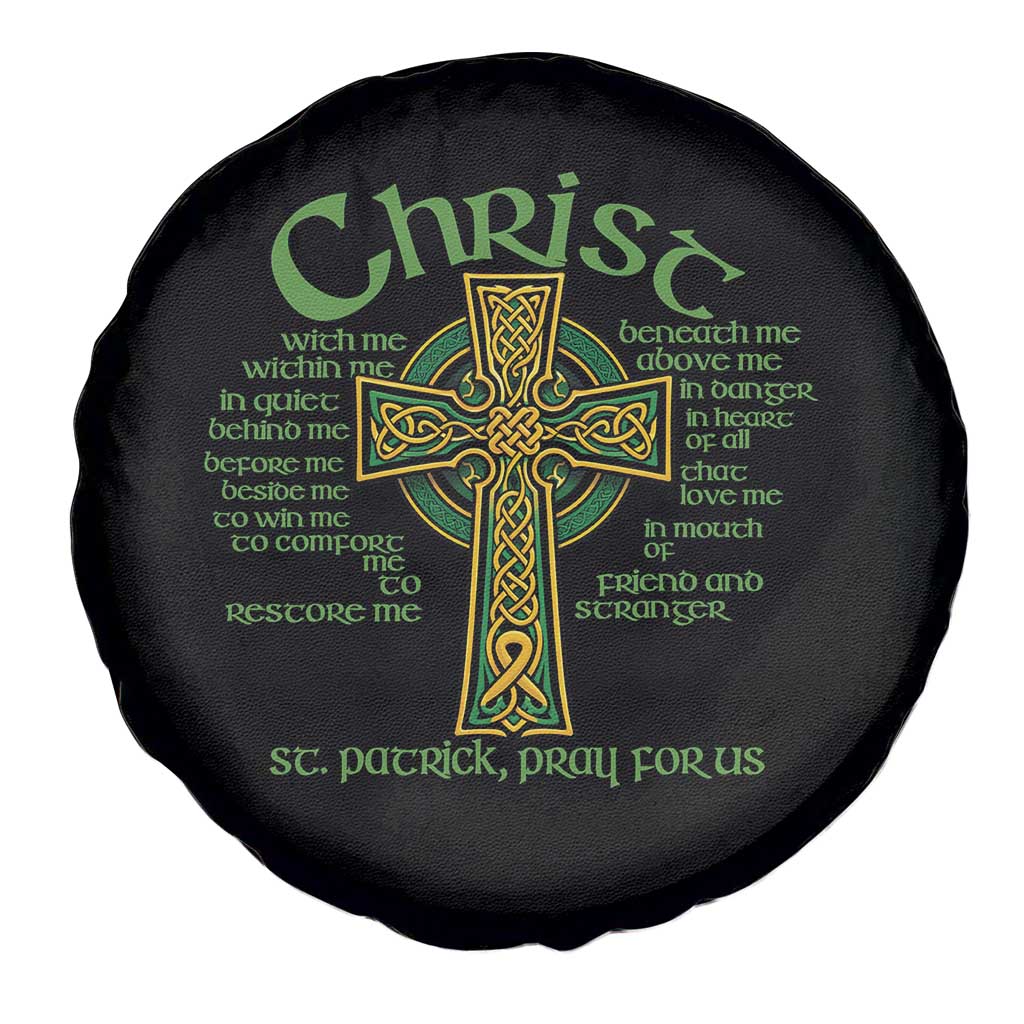 Christ St Patrick Pray For Us Christian Catholic Religious Celtic Cross Spare Tire Cover