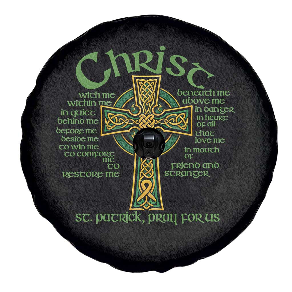 Christ St Patrick Pray For Us Christian Catholic Religious Celtic Cross Spare Tire Cover