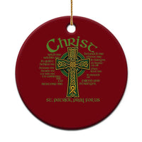 Christ St Patrick Pray For Us Christian Catholic Religious Celtic Cross Ceramic Ornament