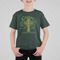 Christ St Patrick Pray For Us Christian Catholic Religious Celtic Cross T Shirt For Kid