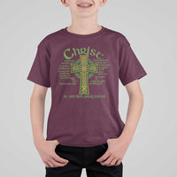 Christ St Patrick Pray For Us Christian Catholic Religious Celtic Cross T Shirt For Kid