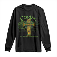 Christ St Patrick Pray For Us Christian Catholic Religious Celtic Cross Long Sleeve Shirt