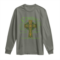 Christ St Patrick Pray For Us Christian Catholic Religious Celtic Cross Long Sleeve Shirt