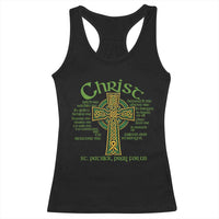 Christ St Patrick Pray For Us Christian Catholic Religious Celtic Cross Racerback Tank Top