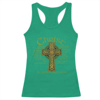 Christ St Patrick Pray For Us Christian Catholic Religious Celtic Cross Racerback Tank Top