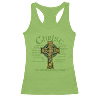 Christ St Patrick Pray For Us Christian Catholic Religious Celtic Cross Racerback Tank Top