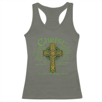 Christ St Patrick Pray For Us Christian Catholic Religious Celtic Cross Racerback Tank Top