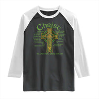 Christ St Patrick Pray For Us Christian Catholic Religious Celtic Cross Raglan Shirt
