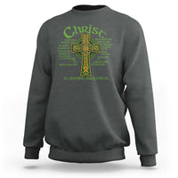 Christ St Patrick Pray For Us Christian Catholic Religious Celtic Cross Sweatshirt