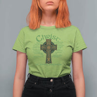 Christ St Patrick Pray For Us Christian Catholic Religious Celtic Cross T Shirt For Women