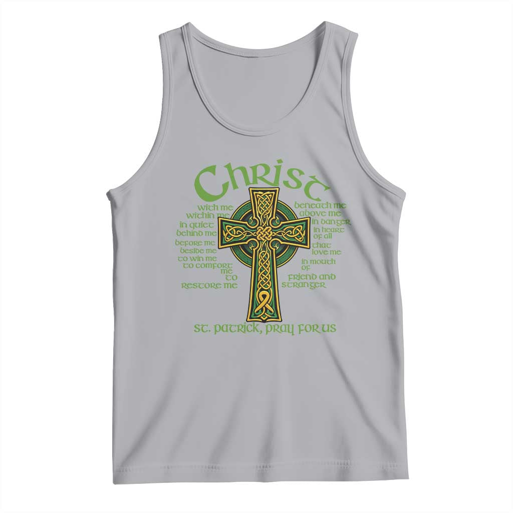 Christ St Patrick Pray For Us Christian Catholic Religious Celtic Cross Tank Top