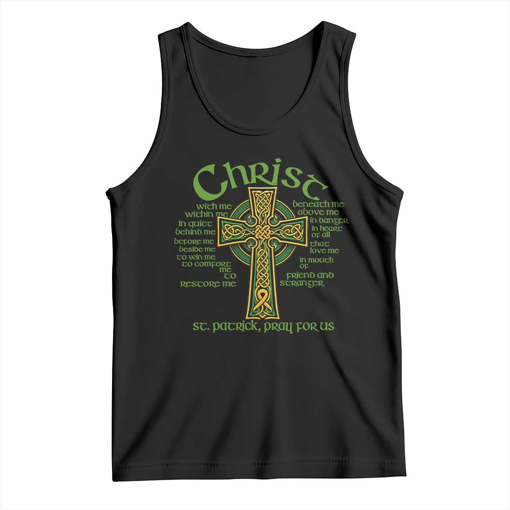 Christ St Patrick Pray For Us Christian Catholic Religious Celtic Cross Tank Top