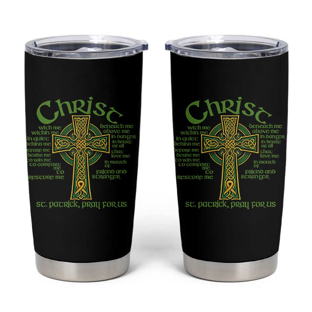 Christ St Patrick Pray For Us Christian Catholic Religious Celtic Cross Tumbler Cup