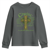 Christ St Patrick Pray For Us Christian Catholic Religious Celtic Cross Youth Sweatshirt