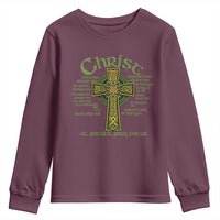 Christ St Patrick Pray For Us Christian Catholic Religious Celtic Cross Youth Sweatshirt