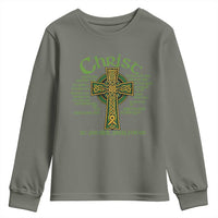 Christ St Patrick Pray For Us Christian Catholic Religious Celtic Cross Youth Sweatshirt