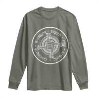 St Brigids Day Long Sleeve Shirt Warrior Brigid Fire Imbloc Goddess Gaelic Willow Cross
