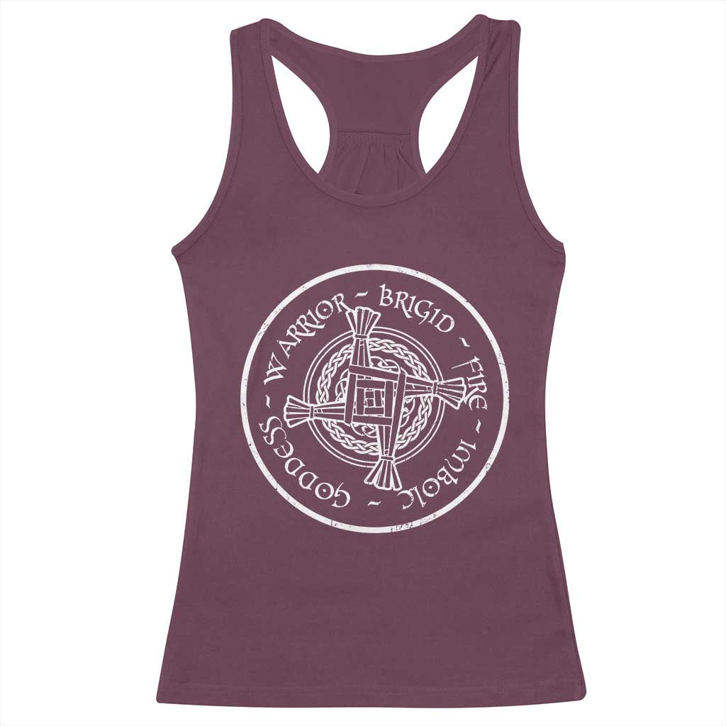 St Brigids Day Racerback Tank Top Warrior Brigid Fire Imbloc Goddess Gaelic Willow Cross
