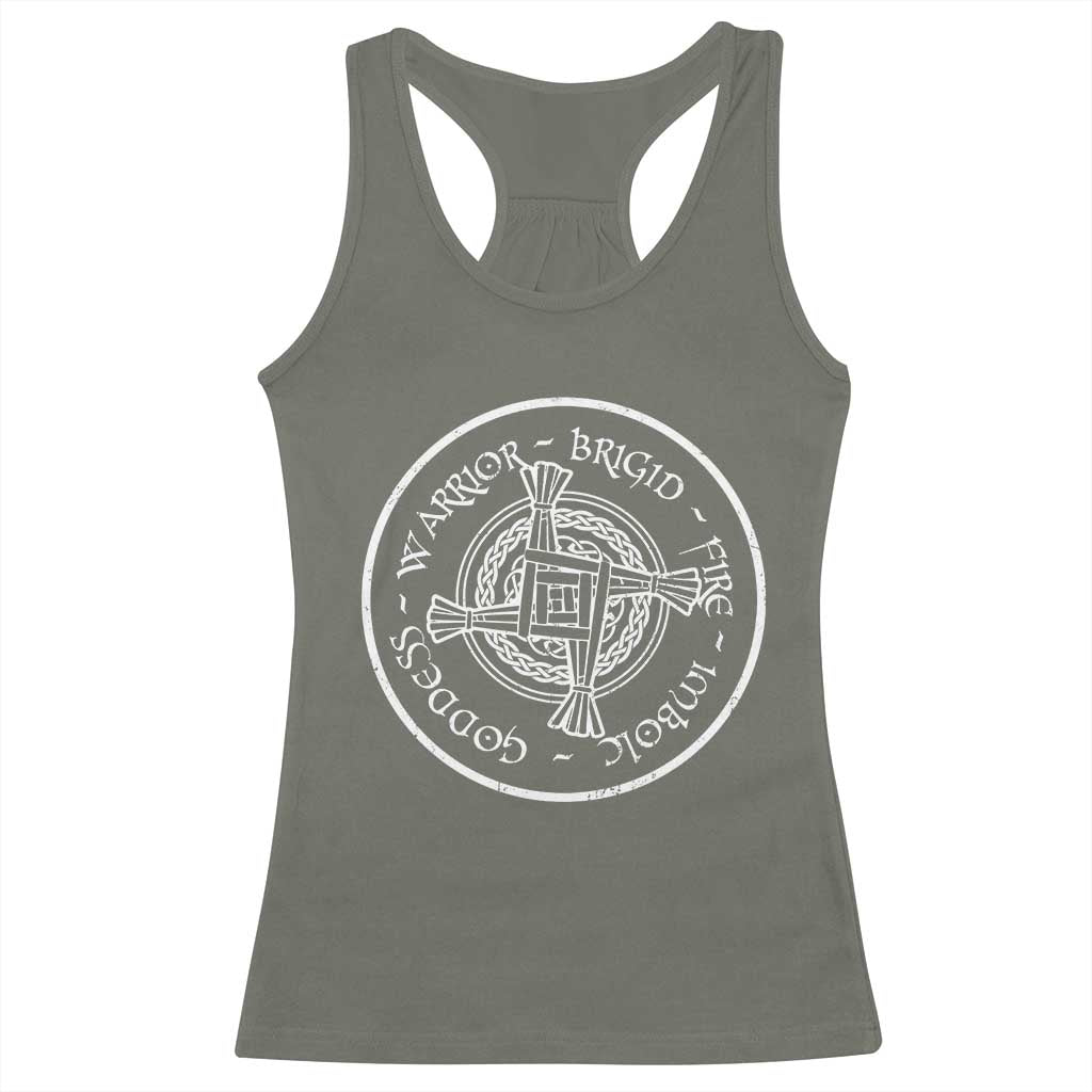St Brigids Day Racerback Tank Top Warrior Brigid Fire Imbloc Goddess Gaelic Willow Cross