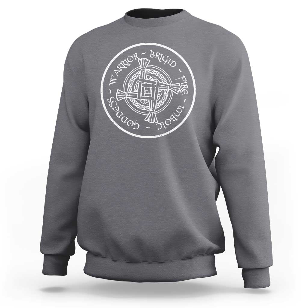 St Brigids Day Sweatshirt Warrior Brigid Fire Imbloc Goddess Gaelic Willow Cross