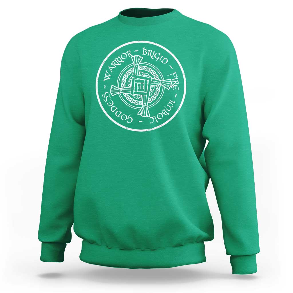 St Brigids Day Sweatshirt Warrior Brigid Fire Imbloc Goddess Gaelic Willow Cross
