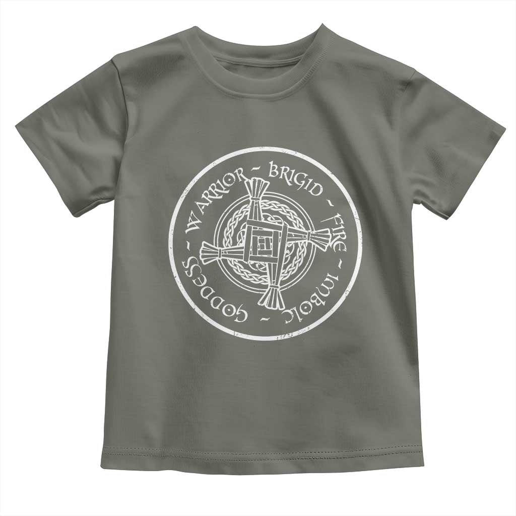 St Brigids Day Toddler T Shirt Warrior Brigid Fire Imbloc Goddess Gaelic Willow Cross