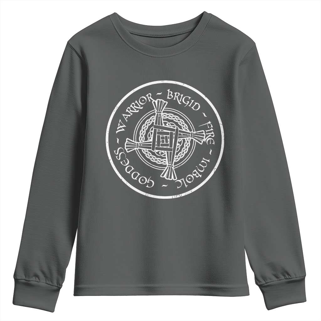 St Brigids Day Youth Sweatshirt Warrior Brigid Fire Imbloc Goddess Gaelic Willow Cross