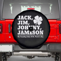 Funny St Patricks Day Irish Fathers Jack Jim Johnny Jameson Vintage Clover Spare Tire Cover