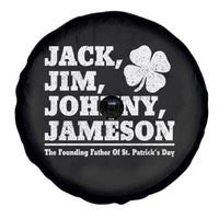 Funny St Patricks Day Irish Fathers Jack Jim Johnny Jameson Vintage Clover Spare Tire Cover