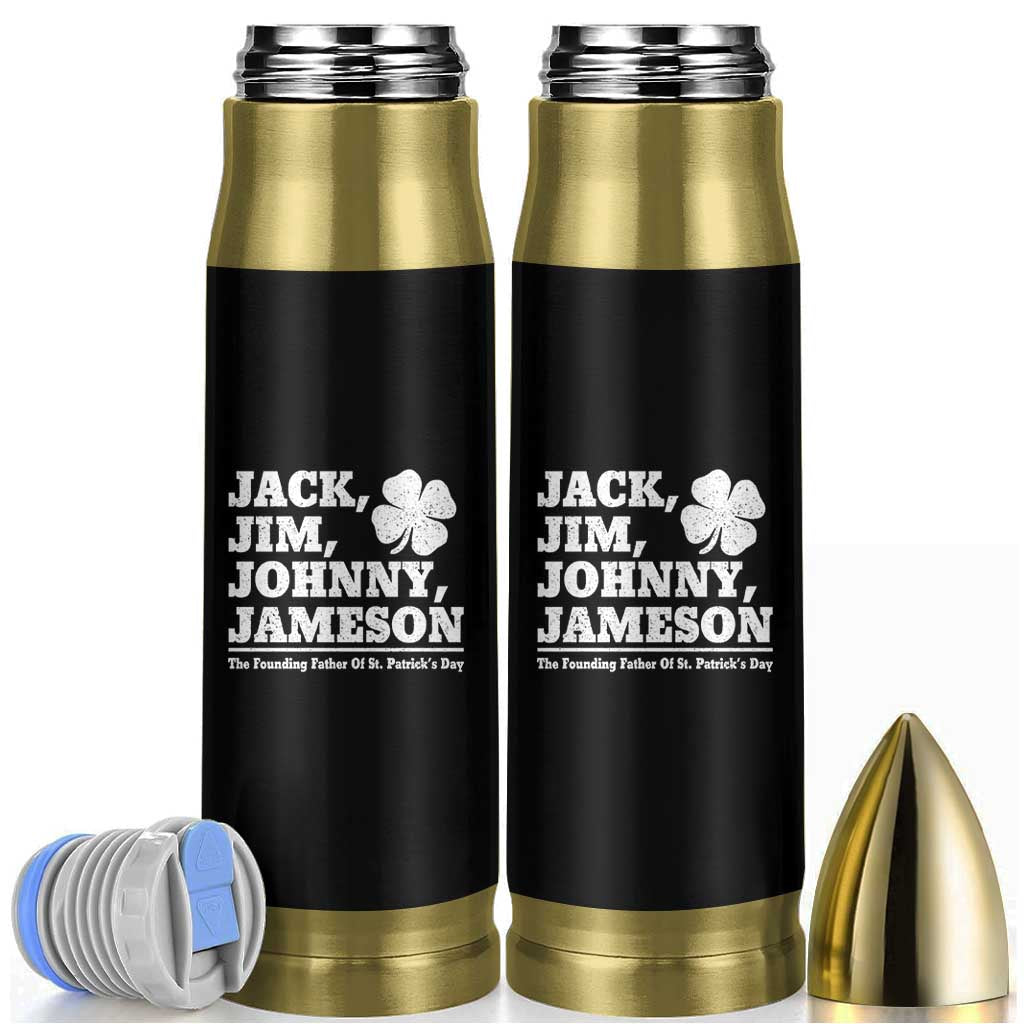 Funny St Patricks Day Irish Fathers Jack Jim Johnny Jameson Vintage Clover Bullet Tumbler