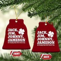 Funny St Patricks Day Irish Fathers Jack Jim Johnny Jameson Vintage Clover Ceramic Ornament
