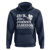 Funny St Patricks Day Irish Fathers Jack Jim Johnny Jameson Vintage Clover Hoodie