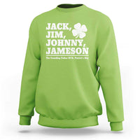 Funny St Patricks Day Irish Fathers Jack Jim Johnny Jameson Vintage Clover Sweatshirt