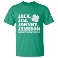 Funny St Patricks Day Irish Fathers Jack Jim Johnny Jameson Vintage Clover T Shirt