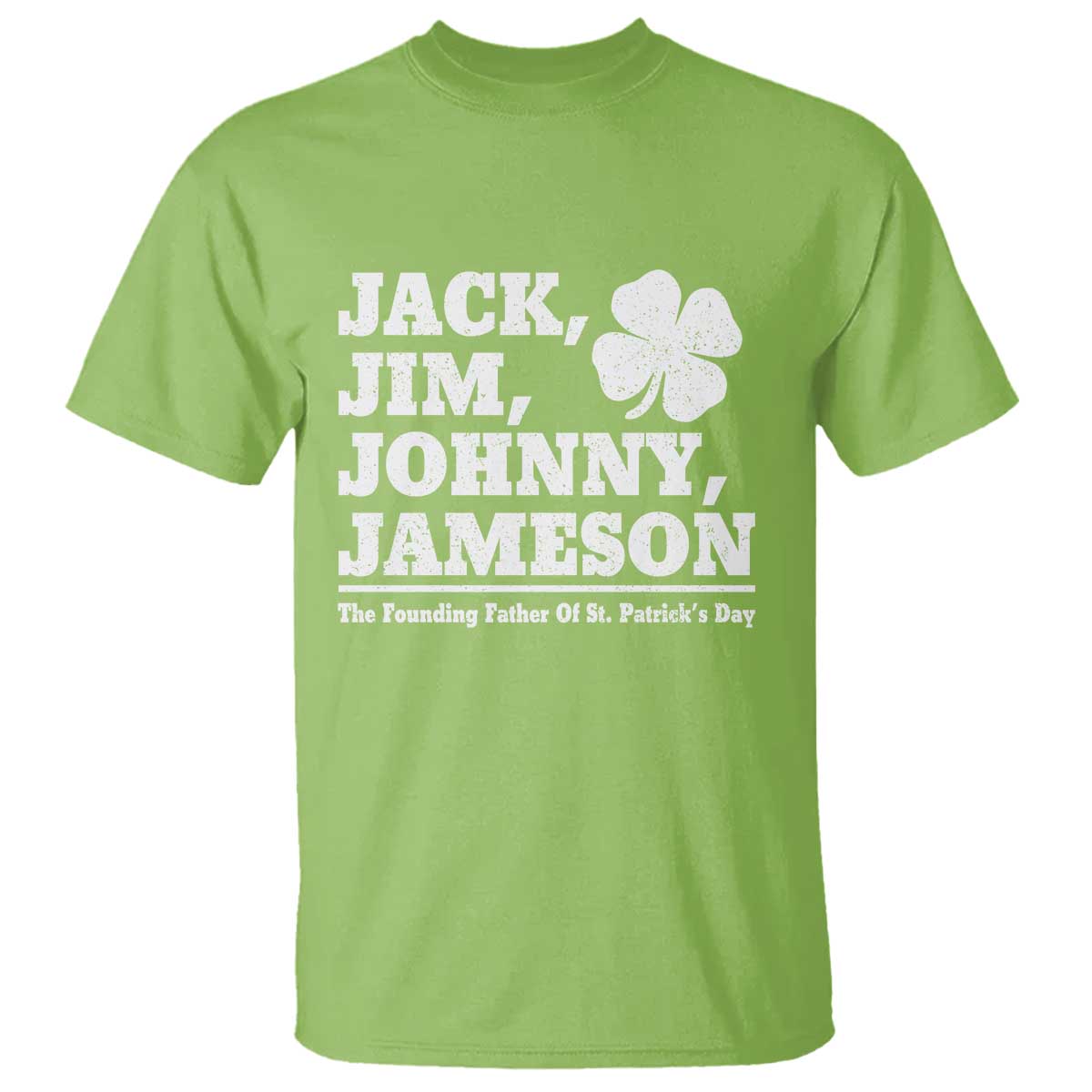 Funny St Patricks Day Irish Fathers Jack Jim Johnny Jameson Vintage Clover T Shirt