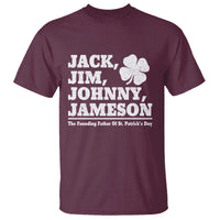 Funny St Patricks Day Irish Fathers Jack Jim Johnny Jameson Vintage Clover T Shirt