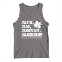 Funny St Patricks Day Irish Fathers Jack Jim Johnny Jameson Vintage Clover Tank Top