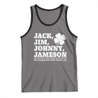 Funny St Patricks Day Irish Fathers Jack Jim Johnny Jameson Vintage Clover Tank Top