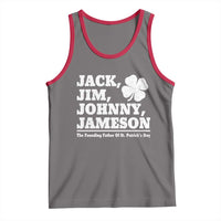 Funny St Patricks Day Irish Fathers Jack Jim Johnny Jameson Vintage Clover Tank Top
