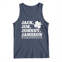 Funny St Patricks Day Irish Fathers Jack Jim Johnny Jameson Vintage Clover Tank Top