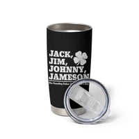 Funny St Patricks Day Irish Fathers Jack Jim Johnny Jameson Vintage Clover Tumbler Cup