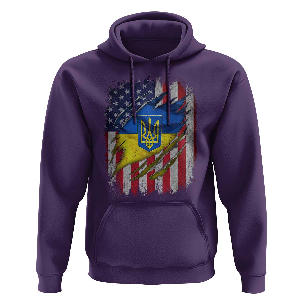 Ukrainian Americans Pride Hoodie Vintage Ukraine USA Flag