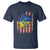 Ukrainian Americans Pride T Shirt Vintage Ukraine USA Flag