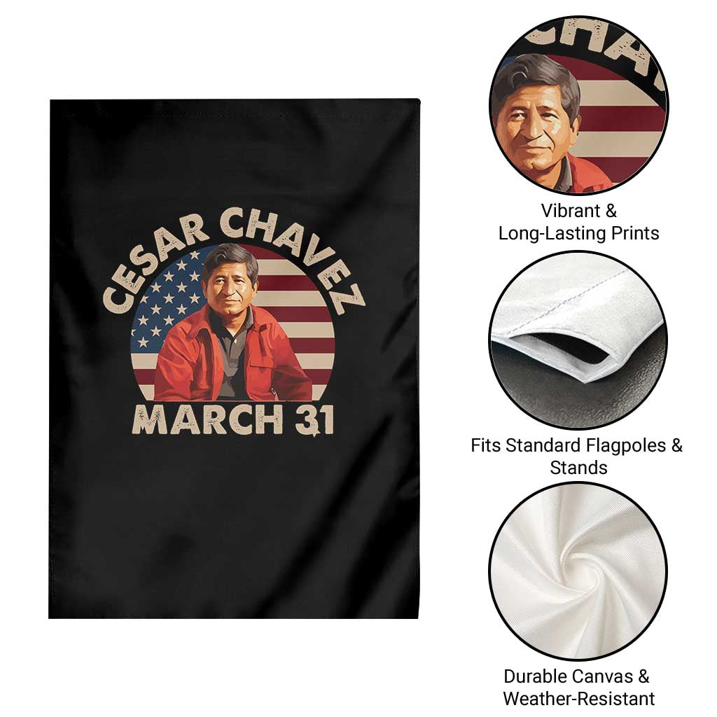 Cesar Chavez Day Garden Flag March Holiday Hispanic Heritage American Flag