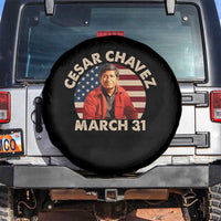 Cesar Chavez Day Spare Tire Cover March Holiday Hispanic Heritage American Flag